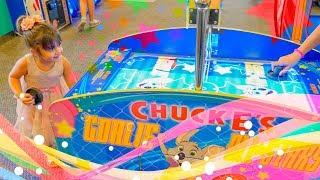 Kids Arcade Games with Plastic Balls, Bumble Bee & Toddler Air Hockey at Chucky Cheese's - ZMTW