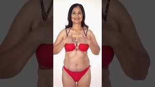 Indian mature aunty posing in a bikini