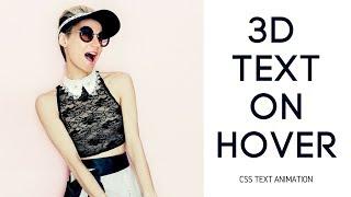 CSS3 3D Text Hover Effects | Tutorial For Beginners