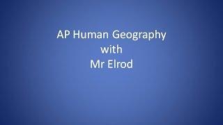 AP Human Geography - Theories of Cultural Ecology