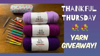  Ended  Dazola Designs Free Yarn Giveaway!  Big Twist Yarn + Crochet Hook Set!!