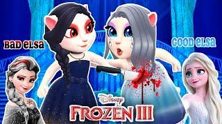 My Talking Angela 2 | Bad Elsa killed Good Elsa | New editorial  Good vs bad  Cosplay frozen Queen