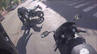 Motorcycle Rider Rescues Kitten From Road || ViralHog