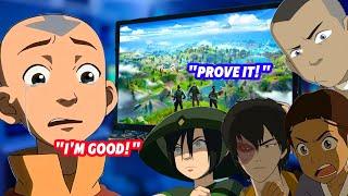 Aang plays Fortnite with the Gaang