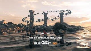 Mysterious island render using Element 3D II After effect II Element 3D