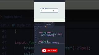 Focus on input in css #css #frontend