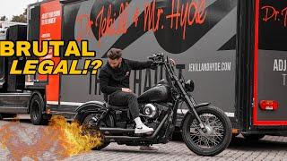 Jekill & Hyde Auspuff, es wird brutal legal !!! Harley exhaust