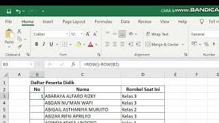 Cara Membuat Nomor Urut Pada Ms EXCEL ( Manual, Otomatis, Row, IF dan Subtotal 103)