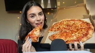 Asmr| Pizza Mukbang(cupped eating sounds)