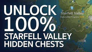UNLOCK Starfell Valley 100% All secrets and hidden chests revealed! Mondstadt - Genshin Impact