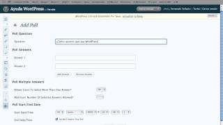 Ayuda WordPress - video tutorial plugin WP polls