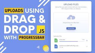 Upload multiple files using drag and drop HTML, CSS & Javascript | Ajax multiple files upload