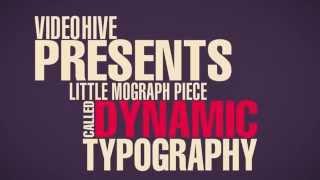 Dynamic Typography - Free After Effects Template