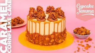 Epic Caramel Cornflake Brownie Cake Layer Cake! | Full recipe and decorating tutorial