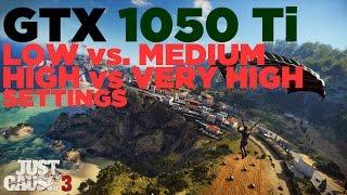 Just Cause 3 | i5 2500 | GTX 1050 Ti | Low vs. Medium vs. High vs. Very High Settings | 1080p