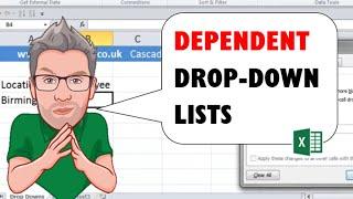 Cascading Drop Down Lists in Excel - Mutli-level Dependent Menus