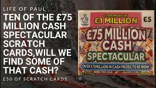 The £75 Million Spectacular £5 card is put through its paces. Ten of the cards are revealed today