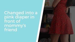 AB/DL audio role-play teaser: Changed into a pink diaper in front of mommy's friend