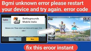 solution unknown error. please restart your device and try again. Error code: 1 | solve this issue