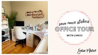 Sara Marie Stickers Office Tour | Etsy Sticker Shop Office Tour | Budget Friendly Office |