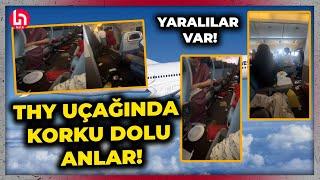 THY uçağında korku dolu anlar! İniş sırasında türbülansa girdi: Yaralılar var!