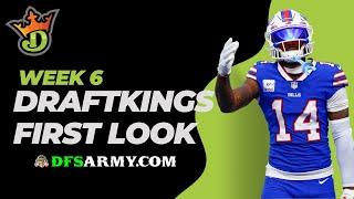 NFL Week 6 Draftkings DFS First Look