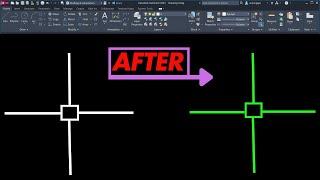 autocad cursor color change | how to change cursor colour in autocad