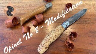Opinel Nr. 8 Mod, Griff aus Maserbirke - customized curly birch handle (eng sub)