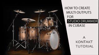 Studio drummer multi out Cubase using Kontakt