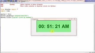 Python Digital Clock Tkinter Tutorial - Learn basics of Python GUI