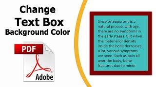 How to change text box background color in pdf using adobe acrobat pro dc