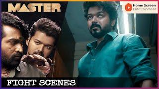 Master Movie Scenes | Fierceful Interval Fight Scene | Vijay | Vijay Sethupathi | Malavika Mohanan