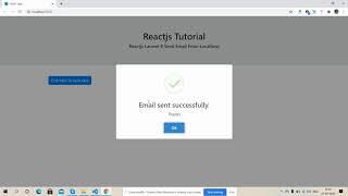 Reactjs Laravel 8 Send Email Localhost