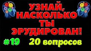 УЗНАЙ НАСКОЛЬКО ТЫ ЭРУДИРОВАН (ТЕСТ) #19 #викторина #quiz