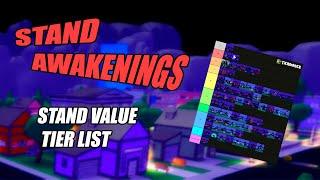 STANDS AWAKENING STAND VALUE TIER LIST