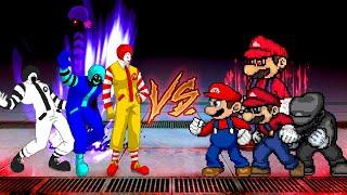 [KOF Mugen] Ronald McDonald Team vs Mario Team