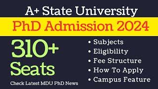 New Update II PhD Admission  Notification 2024  II @universitynewsindia