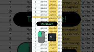 Highlight the active row and column in an Excel worksheet