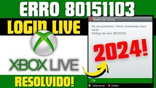Como Corrigir o Erro 80151103 - ERRO DE LOGIN XBOX LIVE (2024)