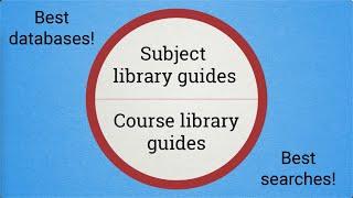 What are library guides and why would I use them?