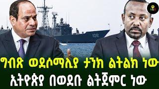 ግብጽ ወደሶማሊ ታንክ ልትልክ ነውኢትዮጵያ ሶማሌላንድን ወደብ መጠቀም ልትጀምር ነው