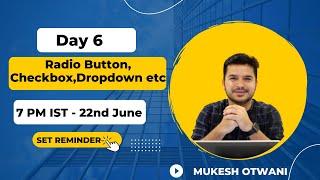 Day 6 -  Interact With Radio Button, Checkbox, Dropdown In Selenium