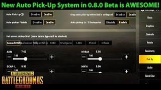 The NEW AUTO PICKUP in PUBG Mobile 0.8.0 Global BETA is AMAZING!!! | DerekG