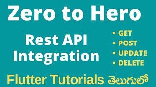 Flutter Rest API Integration with http || Complete http CRUD Operations In Telugu