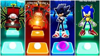 Choo Choo Charles VS Sonic EXE VS Sonic Prime | Tiles Hop EDM Rush