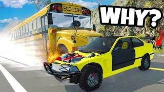 I CRASHED My Upgraded Car into the SCHOOL BUS in The Mon Bazou Update!