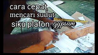 #cara bikin siku gypsum Buat plafon