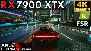 AMD Fluid Motion Frames - RX 7900 XTX - Cyberpunk 2077 | 4K
