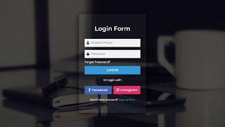Amazing Transparent Login Form in HTML CSS & JavaScript