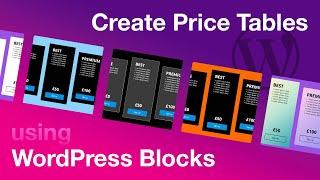 Create Stylish Pricing Tables in WordPress 6.3 with Gutenberg Blocks Step-by-Step